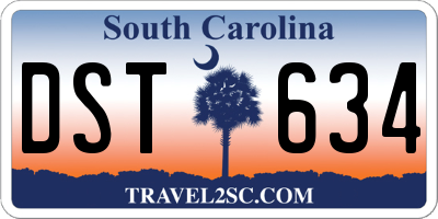 SC license plate DST634
