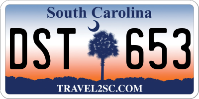 SC license plate DST653