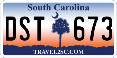 SC license plate DST673