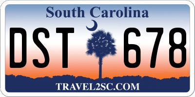 SC license plate DST678