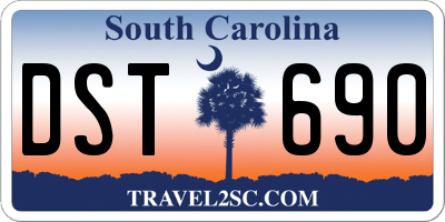 SC license plate DST690