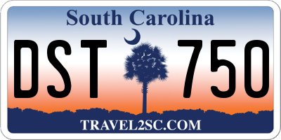 SC license plate DST750
