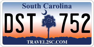 SC license plate DST752