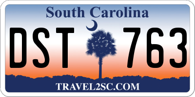 SC license plate DST763