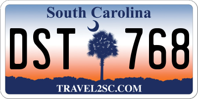 SC license plate DST768