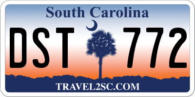 SC license plate DST772