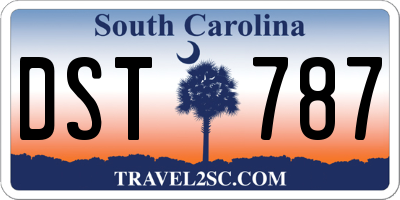SC license plate DST787