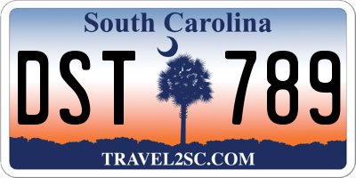 SC license plate DST789