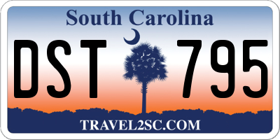 SC license plate DST795