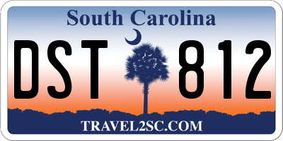 SC license plate DST812