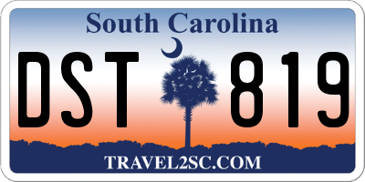 SC license plate DST819