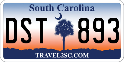 SC license plate DST893