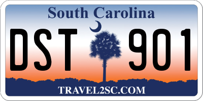 SC license plate DST901