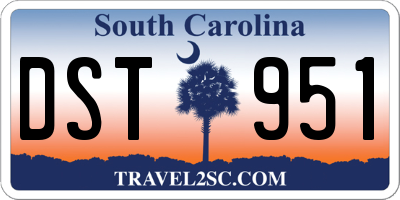 SC license plate DST951
