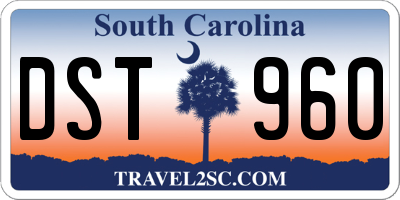 SC license plate DST960