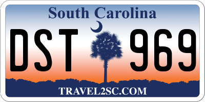 SC license plate DST969