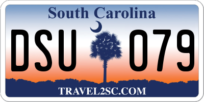 SC license plate DSU079