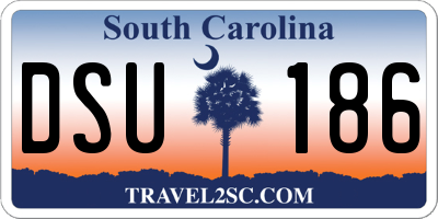 SC license plate DSU186