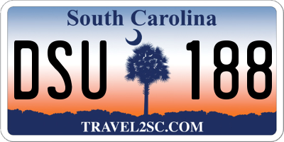 SC license plate DSU188