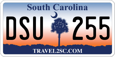 SC license plate DSU255