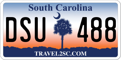 SC license plate DSU488