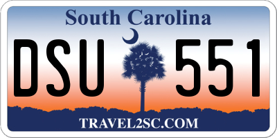 SC license plate DSU551