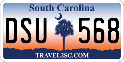 SC license plate DSU568