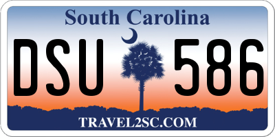 SC license plate DSU586