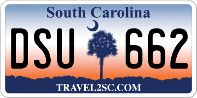 SC license plate DSU662