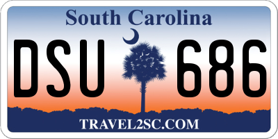 SC license plate DSU686