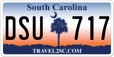 SC license plate DSU717