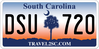 SC license plate DSU720