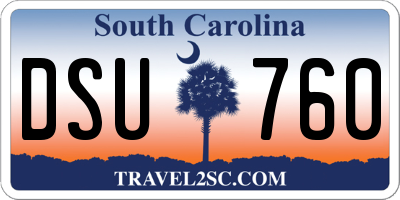 SC license plate DSU760