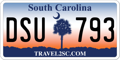 SC license plate DSU793