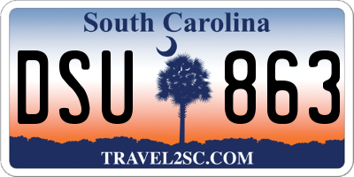 SC license plate DSU863