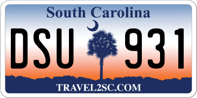 SC license plate DSU931