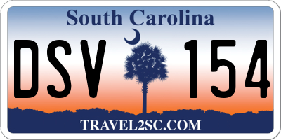 SC license plate DSV154