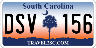 SC license plate DSV156