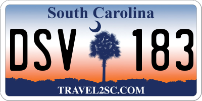 SC license plate DSV183
