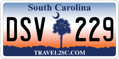 SC license plate DSV229