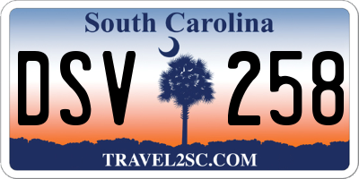 SC license plate DSV258