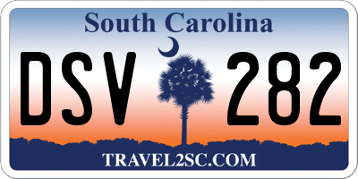 SC license plate DSV282