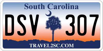 SC license plate DSV307