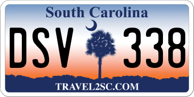 SC license plate DSV338