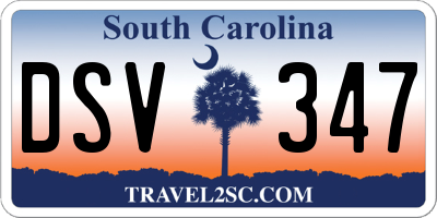 SC license plate DSV347