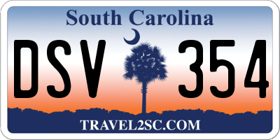 SC license plate DSV354