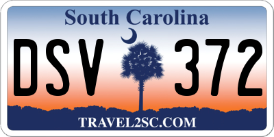 SC license plate DSV372