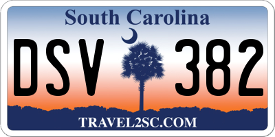 SC license plate DSV382