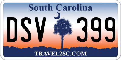 SC license plate DSV399