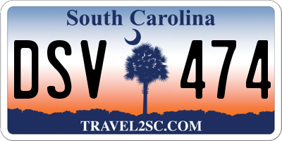 SC license plate DSV474